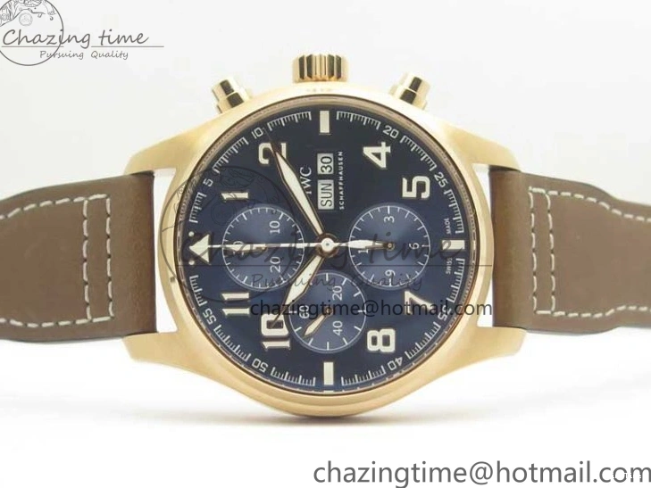 MIROTIME 0523 Sleek Pilot Chrono 377721 “Le Petit Prince” RG ZF 1:1 Best Edition on Brown Leather Strap A 7182